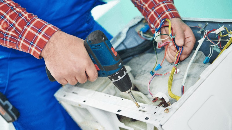 Turgutlu Fujitsu Fujitsu çamaşır makinesi kart tamiri – Su almama arızası orijinal parça ile giderildi. - Teknik servis örneği